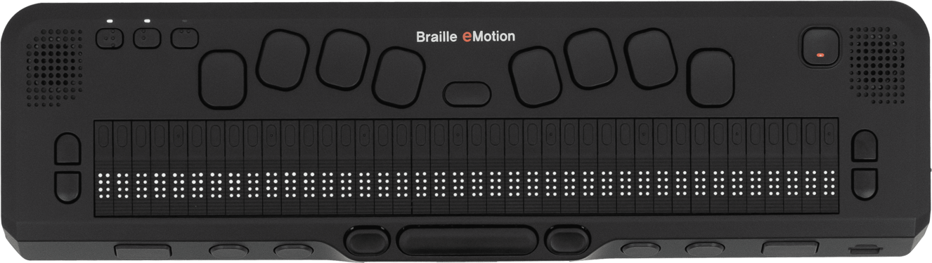 Braille eMotion 40 –pistenäyttö ylhäältä kuvattuna